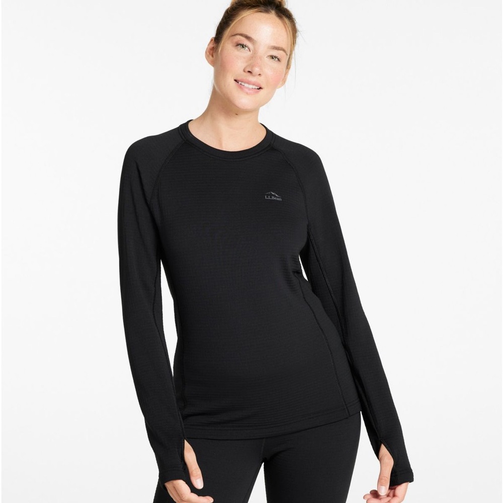 L.L. Bean❄️Women’s Heavyweight Base Layer Crew Top AND Pants in Black